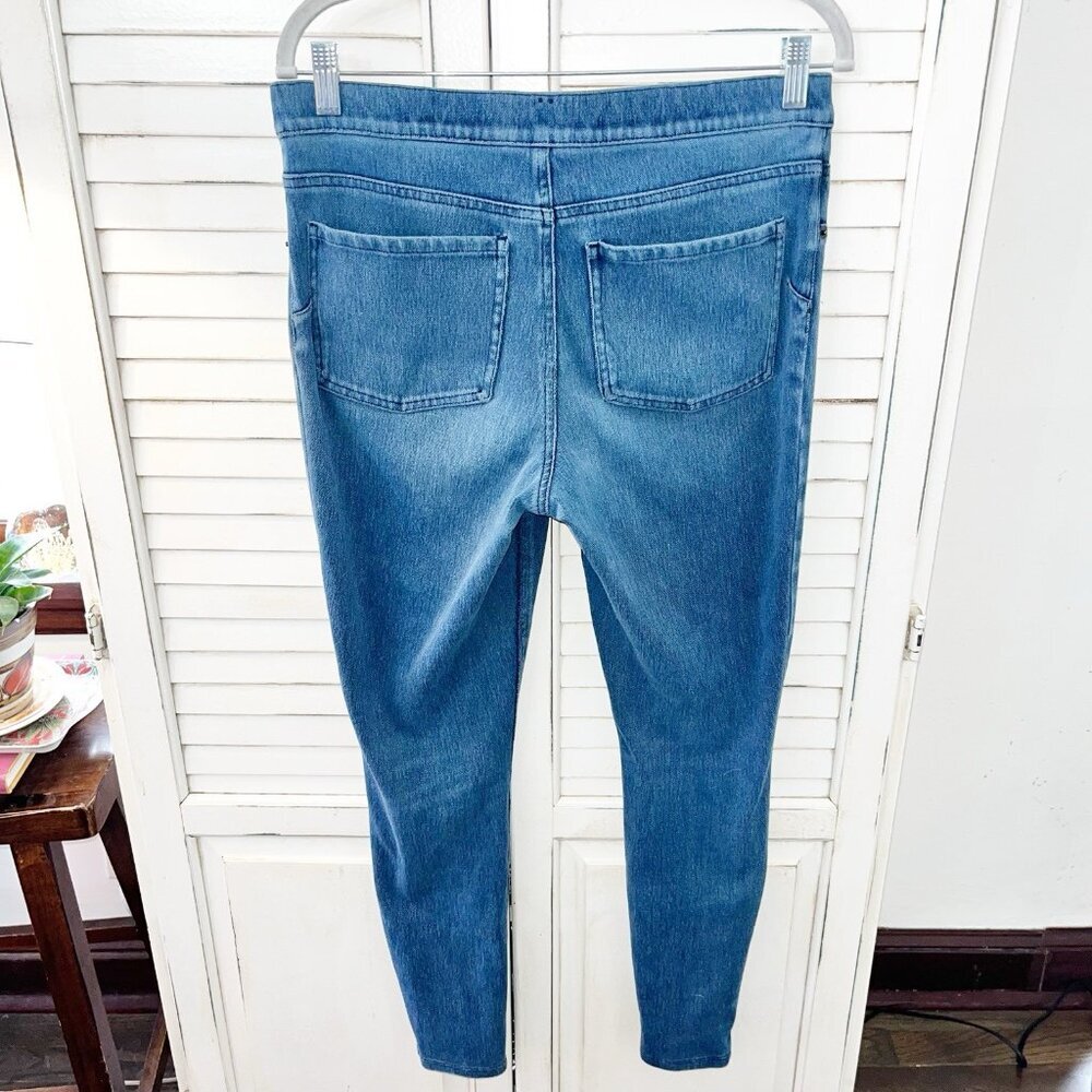 Spanx Jean-Ish Ankle Leggings in Medium Wash Jegging Stretch Shapewear Size L - Picture 2 of 6